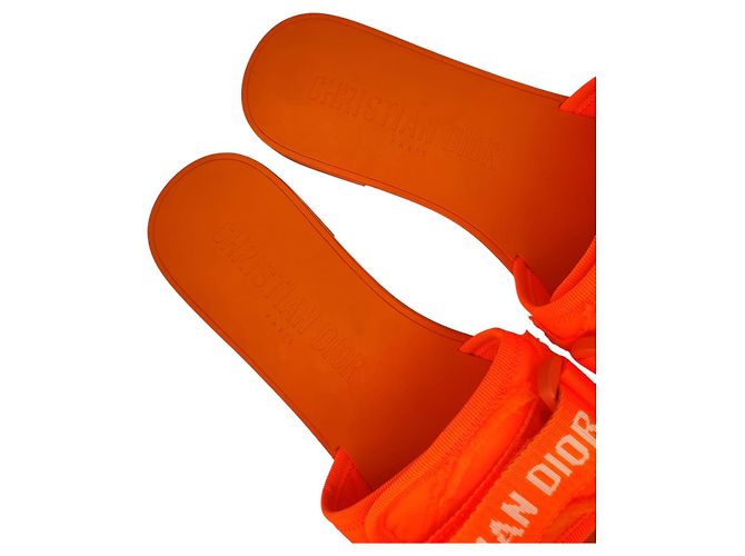Infradito in gomma Dio(r)evolution arancione neon Christian Dior - vista 5