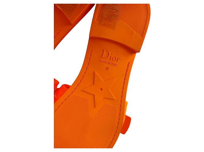 Infradito in gomma Dio(r)evolution arancione neon Christian Dior - vista 7
