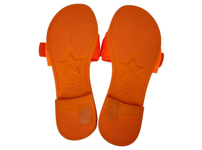 Infradito in gomma Dio(r)evolution arancione neon Christian Dior - vista 8