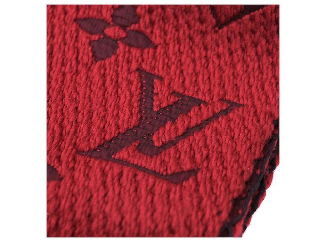 Sciarpa Logomania in Lana e Seta Louis Vuitton Rosso - vista 5