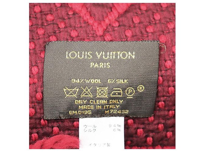 Sciarpa Logomania in Lana e Seta Louis Vuitton Rosso - vista 7