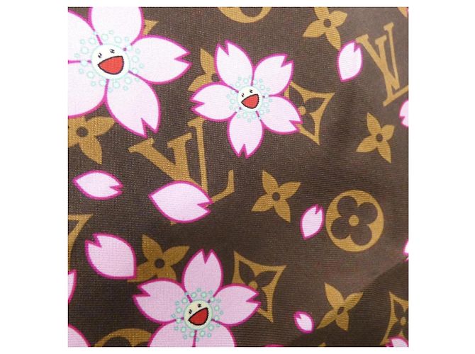 Sciarpe in seta marroni Louis Vuitton Marrone - vista 3