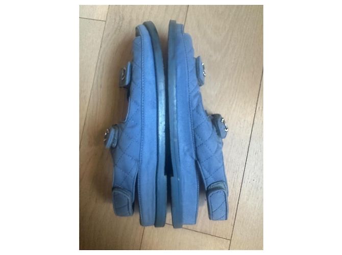 Chanel Dad Sandalen Denim Blau - Ansicht 4