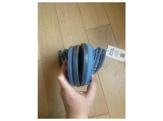 Chanel Dad Sandalen Denim Blau - Ansicht 5