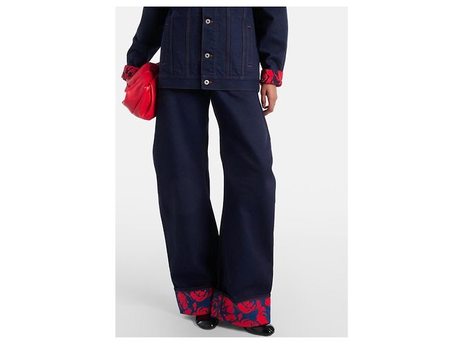 Jeans de pierna ancha de cintura alta BURBERRY Azul - vista 2