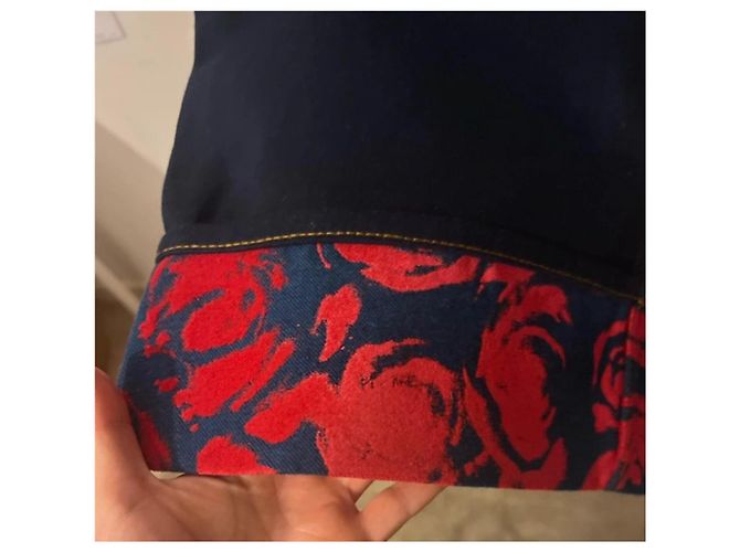 Jeans de pierna ancha de cintura alta BURBERRY Azul - vista 5