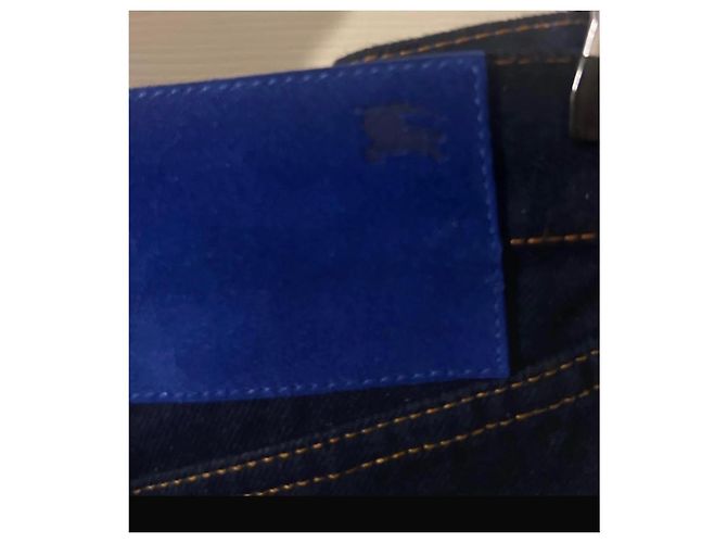 Jeans de pierna ancha de cintura alta BURBERRY Azul - vista 7