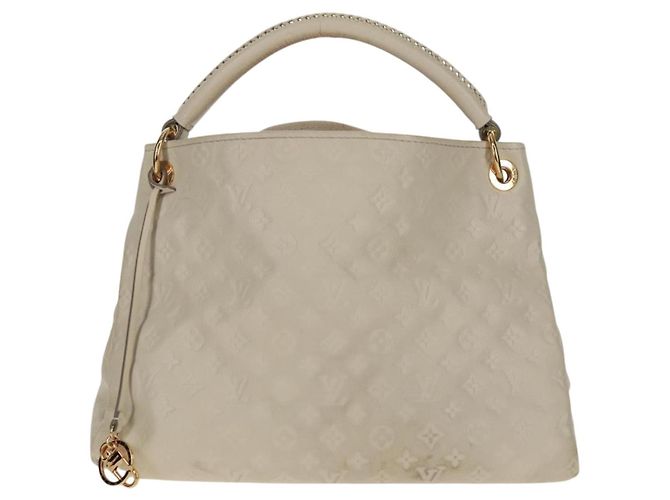 LOUIS VUITTON Borsa a Spalla Artsy MM Monogram Empreinte Bianca M93449 Auth Bianco - vista 13