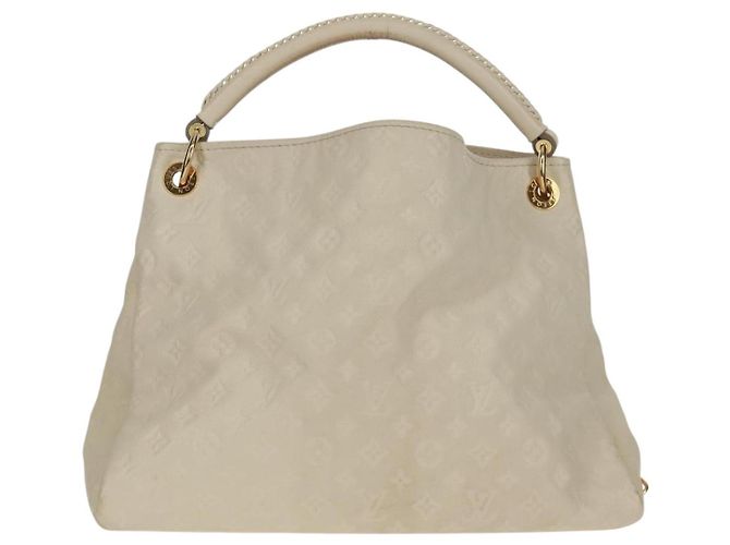 LOUIS VUITTON Borsa a Spalla Artsy MM Monogram Empreinte Bianca M93449 Auth Bianco - vista 2
