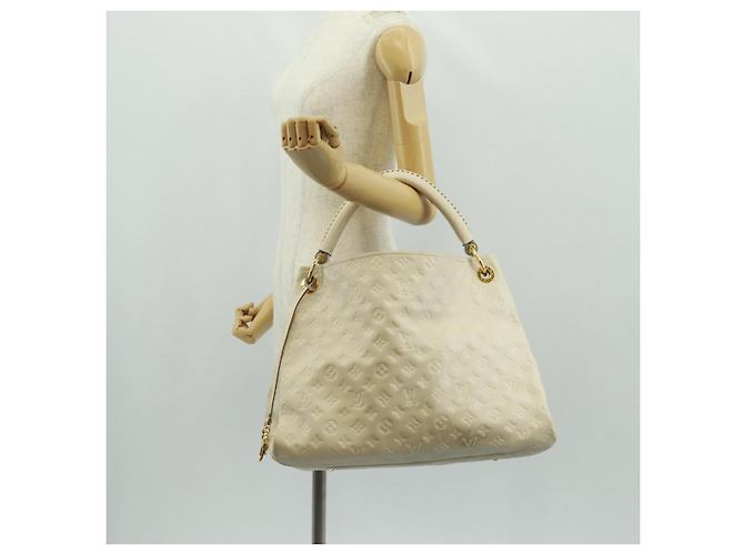 LOUIS VUITTON Borsa a Spalla Artsy MM Monogram Empreinte Bianca M93449 Auth Bianco - vista 25