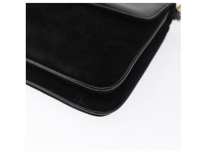 Borsa a Spalla GUCCI in Camoscio Nero e Oro Auth ep12880 D'oro - vista 14