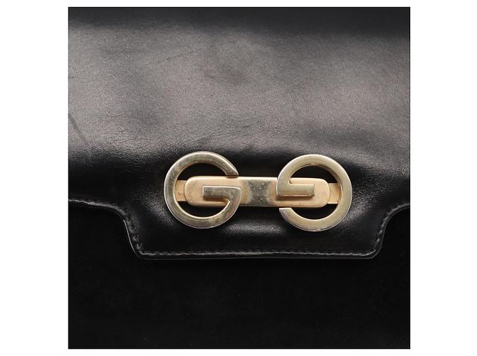 Borsa a Spalla GUCCI in Camoscio Nero e Oro Auth ep12880 D'oro - vista 17
