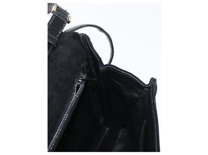 Borsa a Spalla GUCCI in Camoscio Nero e Oro Auth ep12880 D'oro - vista 19