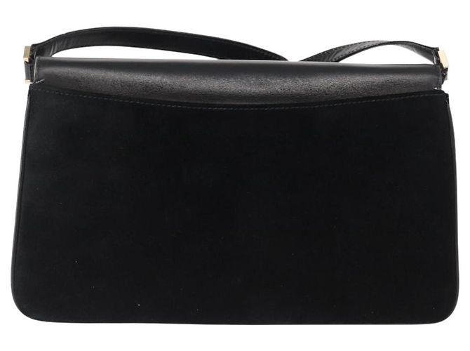 Borsa a Spalla GUCCI in Camoscio Nero e Oro Auth ep12880 D'oro - vista 2