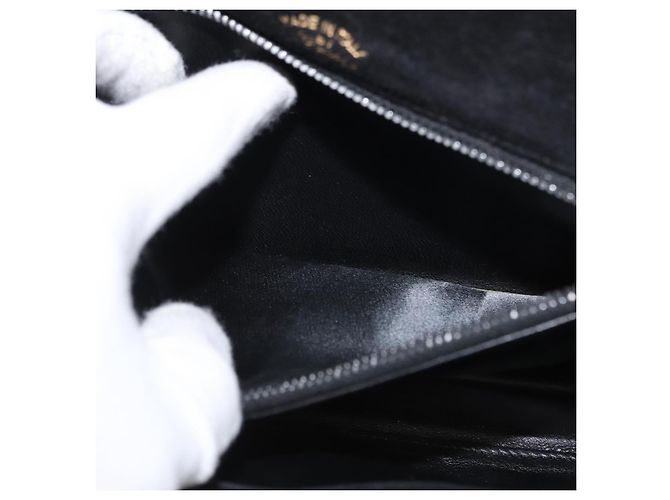 Borsa a Spalla GUCCI in Camoscio Nero e Oro Auth ep12880 D'oro - vista 22