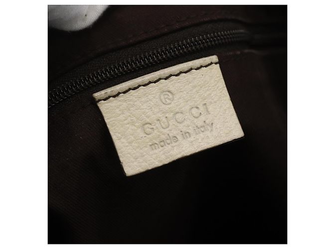 Borsa a Spalla GG Canvas Gucci Beige Oro 131326 Auth 167914 D'oro - vista 17