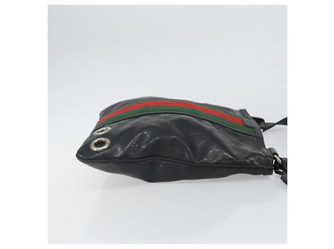 Borsa Web Sherry Line GG di GUCCI Nera Argento Rossa 269379 Auth bs32569 Nero Rosso - vista 3