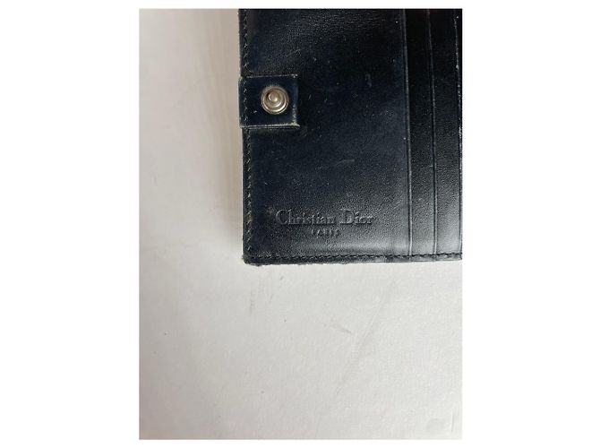 Vintage Dior Oblique Monogram Saddle Wallet Grey Black - view 3