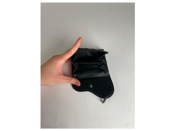 Vintage Dior Oblique Monogram Saddle Wallet Grey Black - view 4