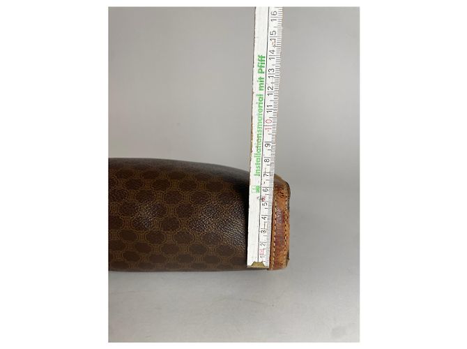 Céline Clutch in pelle monogramma Triomphe vintage Celine Paris marrone - vista 13