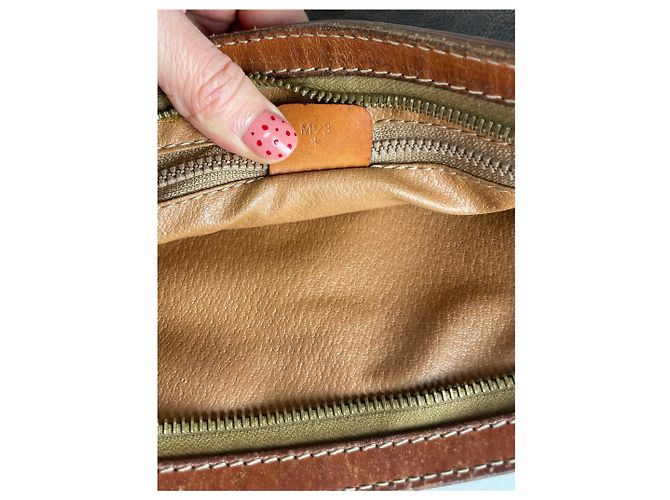 Céline Clutch in pelle monogramma Triomphe vintage Celine Paris marrone - vista 4