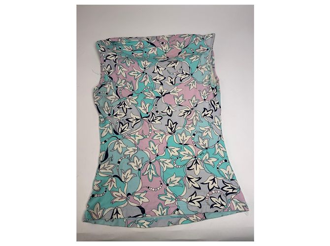 Top astratto vintage Emilio Pucci blu bianco viola Multicolore - vista 12