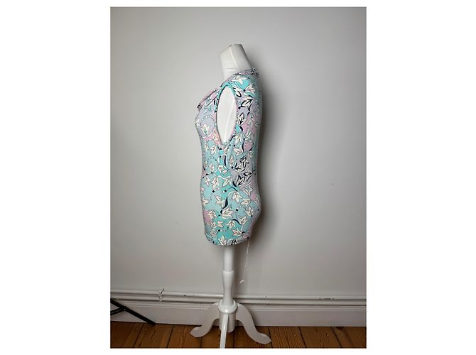 Top astratto vintage Emilio Pucci blu bianco viola Multicolore - vista 2