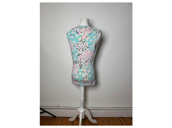 Top astratto vintage Emilio Pucci blu bianco viola Multicolore - vista 3
