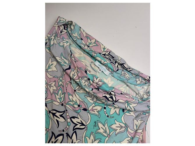 Top astratto vintage Emilio Pucci blu bianco viola Multicolore - vista 5