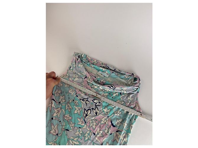 Top astratto vintage Emilio Pucci blu bianco viola Multicolore - vista 7