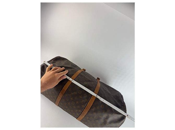 Keepall Vintage Louis Vuitton Monogram 60keepball Leder-Duffelbag braun - Ansicht 11