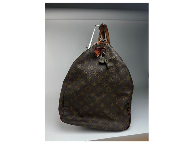 Keepall Vintage Louis Vuitton Monogram 60keepball Leder-Duffelbag braun - Ansicht 7