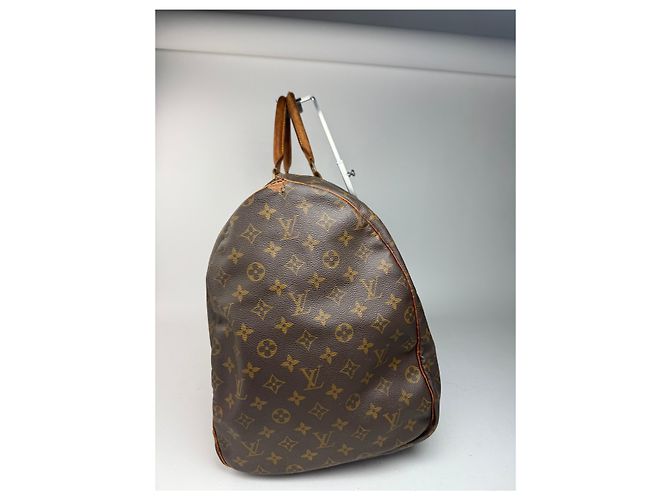 Keepall Vintage Louis Vuitton Monogram 60keepball Leder-Duffelbag braun - Ansicht 8