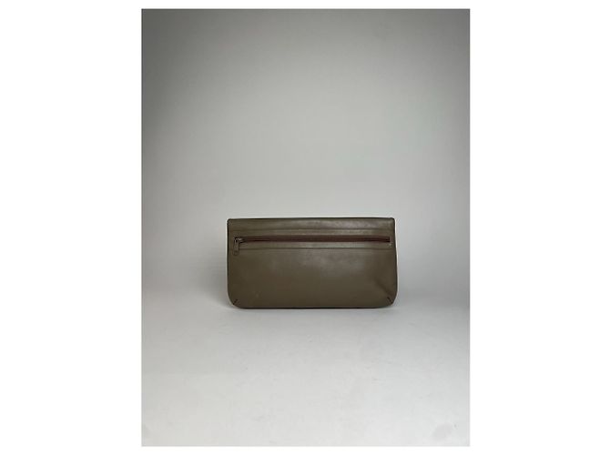 Clutch in pelle vintage Givenchy grigio marrone - vista 13