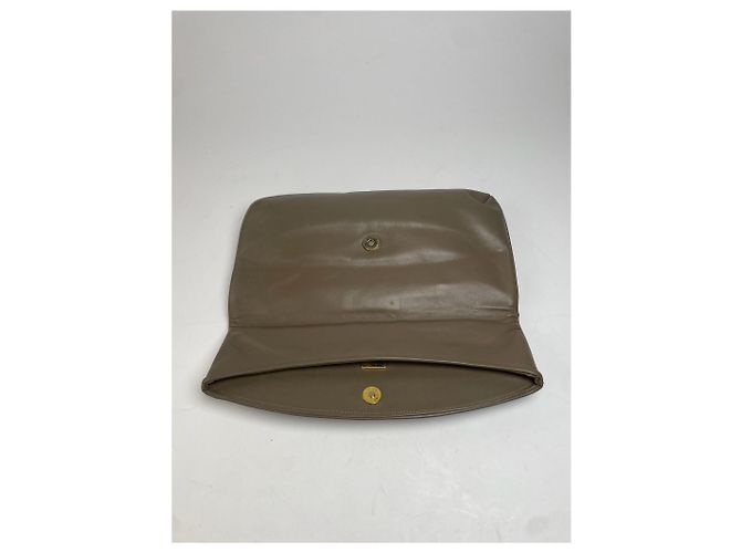 Clutch in pelle vintage Givenchy grigio marrone - vista 5