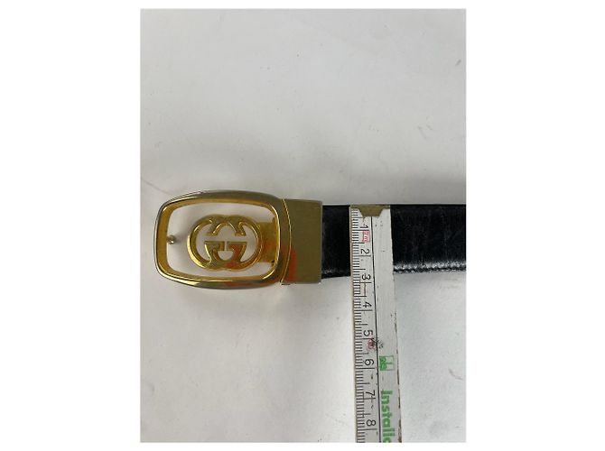 Vintage Gucci GG Ledergürtel braun - Ansicht 5