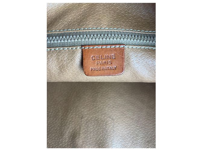 Triomphe Céline Clutch in pelle monogramma Celine Paris vintage marrone - vista 4