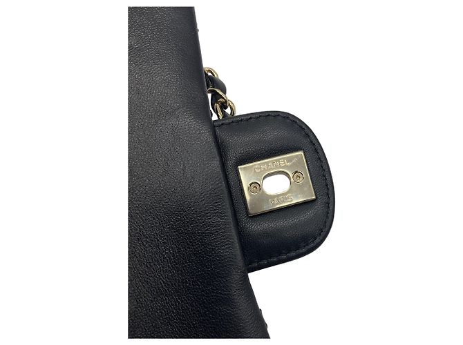 Bolso de cuero y cristal con aplique de flor de camelia negra Chanel Negro - vista 12