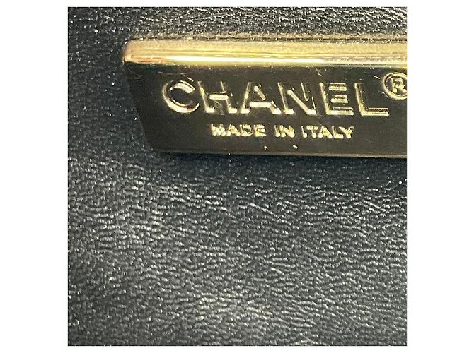 Bolso de cuero y cristal con aplique de flor de camelia negra Chanel Negro - vista 13