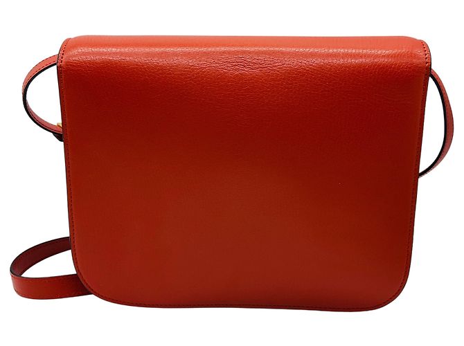 Classic Box Céline Borsa in pelle box classica Celine arancione - vista 3