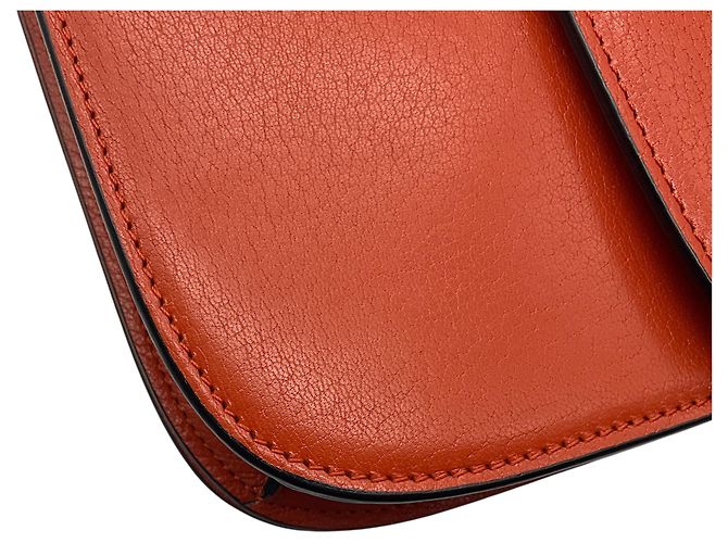 Classic Box Céline Borsa in pelle box classica Celine arancione - vista 7