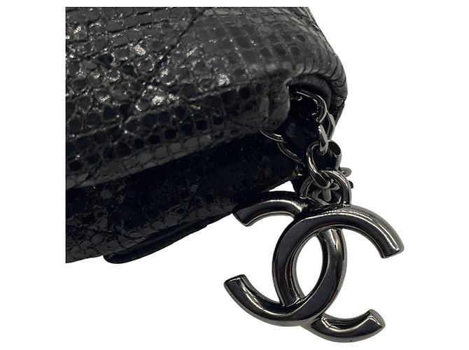 Borsa da sera in pelle di vitello nera Chanel edizione limitata Natale 2014 Nero - vista 10