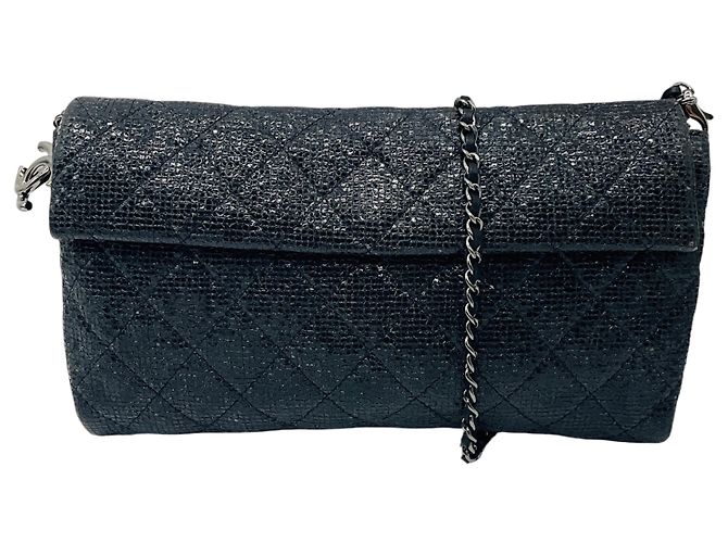 Borsa da sera in pelle di vitello nera Chanel edizione limitata Natale 2014 Nero - vista 2