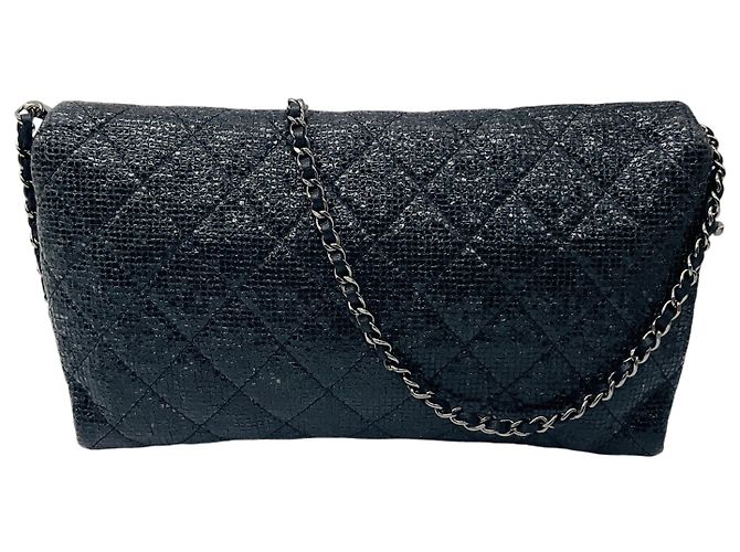 Borsa da sera in pelle di vitello nera Chanel edizione limitata Natale 2014 Nero - vista 4
