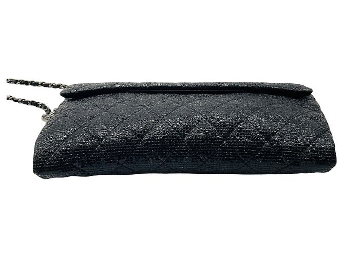 Borsa da sera in pelle di vitello nera Chanel edizione limitata Natale 2014 Nero - vista 5