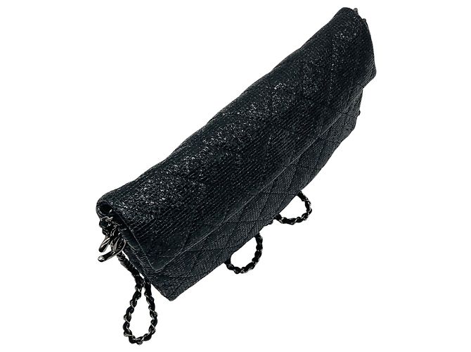Borsa da sera in pelle di vitello nera Chanel edizione limitata Natale 2014 Nero - vista 6