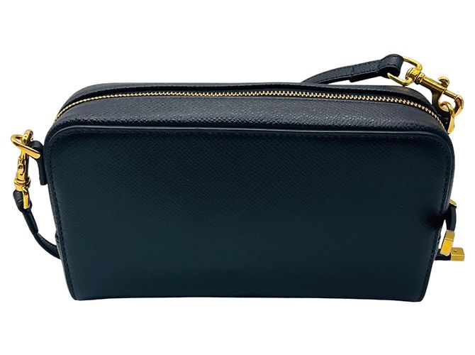 Borsa a spalla Caro Double Pouch in pelle di vitello nera Christian Dior Nero - vista 3