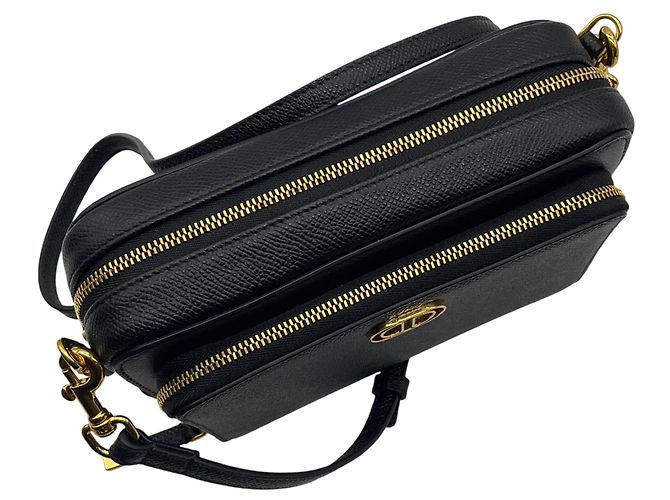 Borsa a spalla Caro Double Pouch in pelle di vitello nera Christian Dior Nero - vista 4