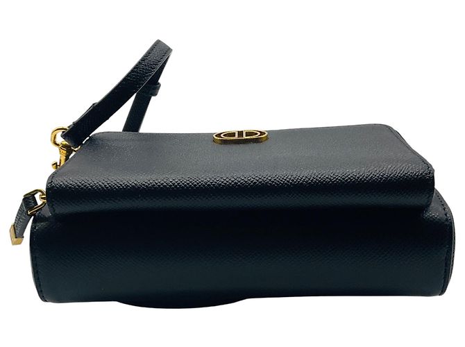 Borsa a spalla Caro Double Pouch in pelle di vitello nera Christian Dior Nero - vista 5
