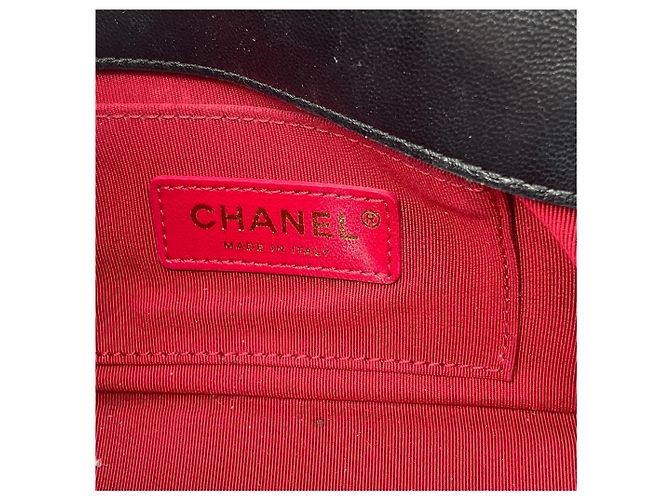 Borsa a tracolla in pelle trapuntata Chanel nera / dorata con logo CC Nero - vista 11